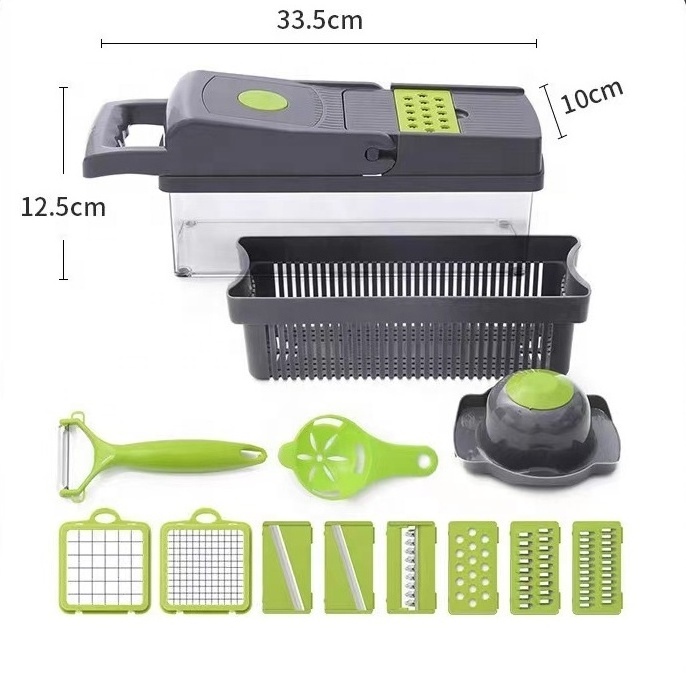 12 In 1 Multifunctional Vegetable Cutter Onion Dicer Mandoline Slicer Vegetable Cutter onion push chopper