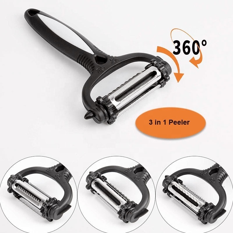 Multi-functional Rotary Potato Peeler Slicer Machine 3 in 1 Vegetable Cutter Peeler Kitchen Accessories Fruit Peeler