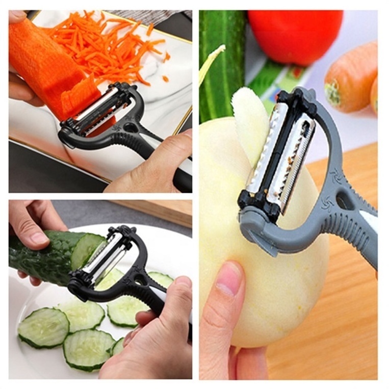 Multi-functional Rotary Potato Peeler Slicer Machine 3 in 1 Vegetable Cutter Peeler Kitchen Accessories Fruit Peeler