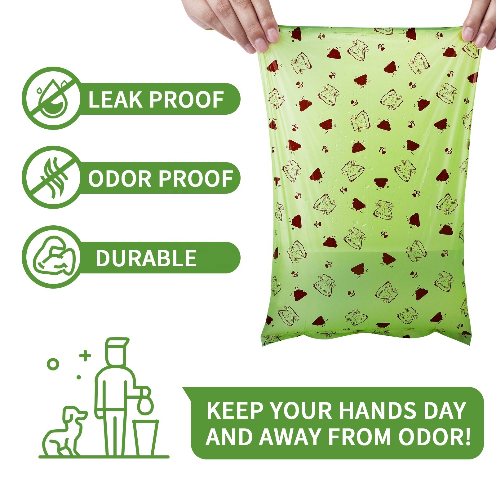 Cat Poop garbage Drawstring Pet Dog Custom Biodeg radable Plastic Bag For Litter Box pet poop bag pet poop bags biodegradable