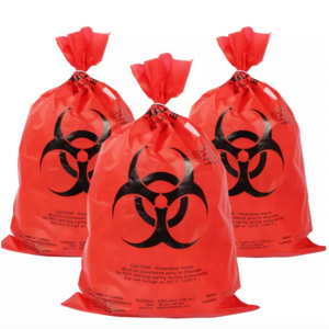 Disposable  refuse sacks Plastic Large Medical Biohazard Waste Bag plastic package garbage bags