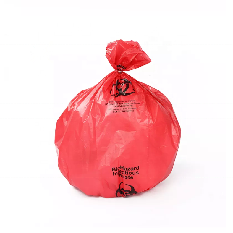 Disposable  refuse sacks Plastic Large Medical Biohazard Waste Bag plastic package garbage bags