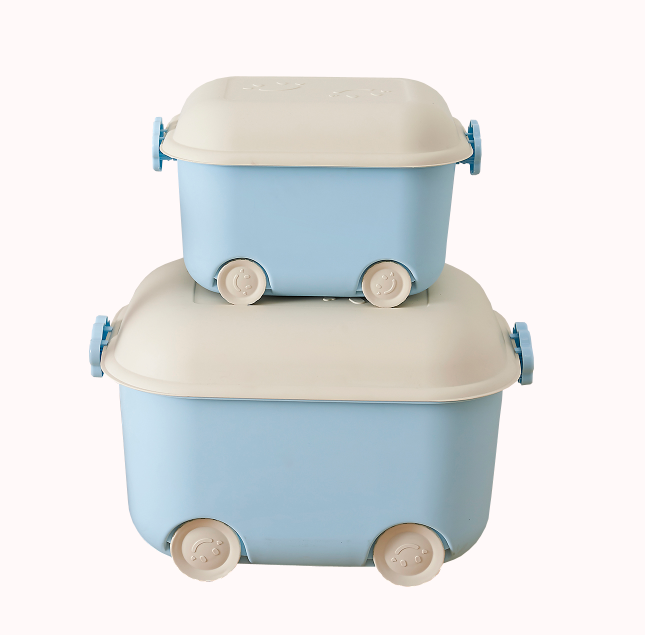 wholesale bedroom pp plastic clothes storage laundry boxes Organizer with handle and wheels toy car storage Container box