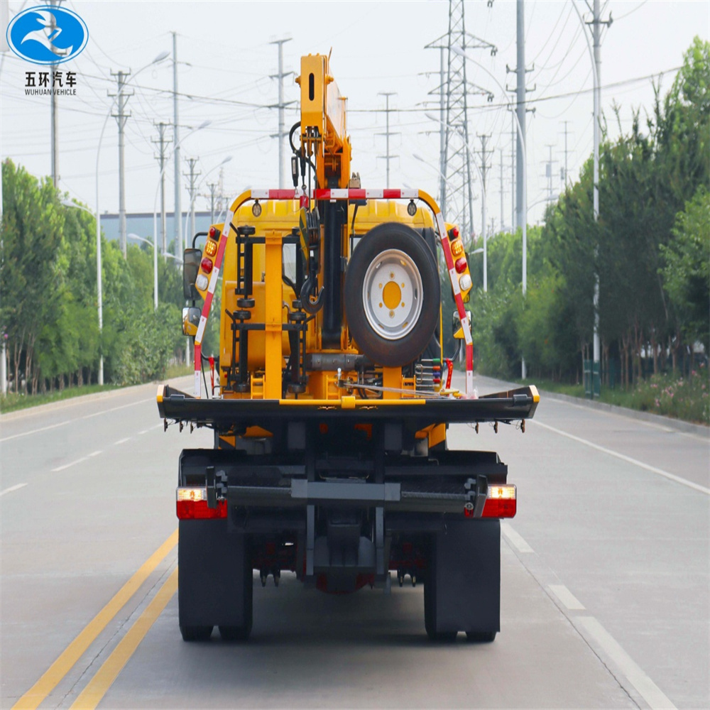 Dongfeng 4 Tons Rollback Truck Rescue Recovery Tow Vehicle Telescopic Boom Flatbed Wrecker Truck With Crane In Thailand