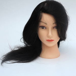 Salon Hairdrsssing Practice Human Hair Training Mannequin Head For Barber Shop