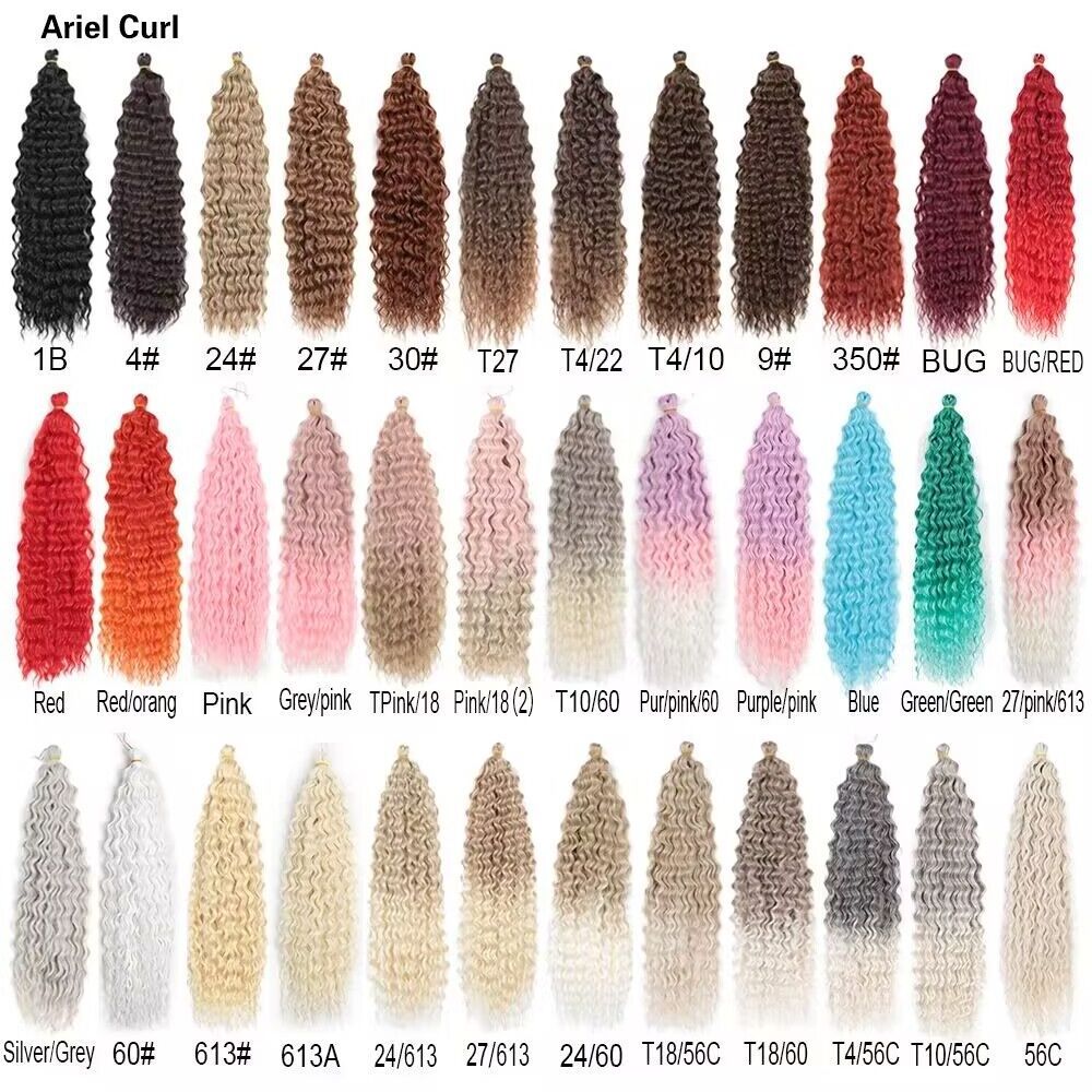 Wholesale Synthetic Water Curl Crochet Braids Hair Bulk Extensions Deep Wave Twist Ombre Synthetic Curly Braiding Hair