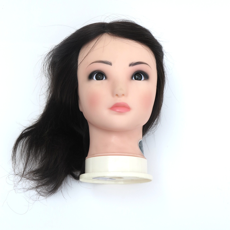 Salon Hairdrsssing Practice Human Hair Training Mannequin Head For Barber Shop