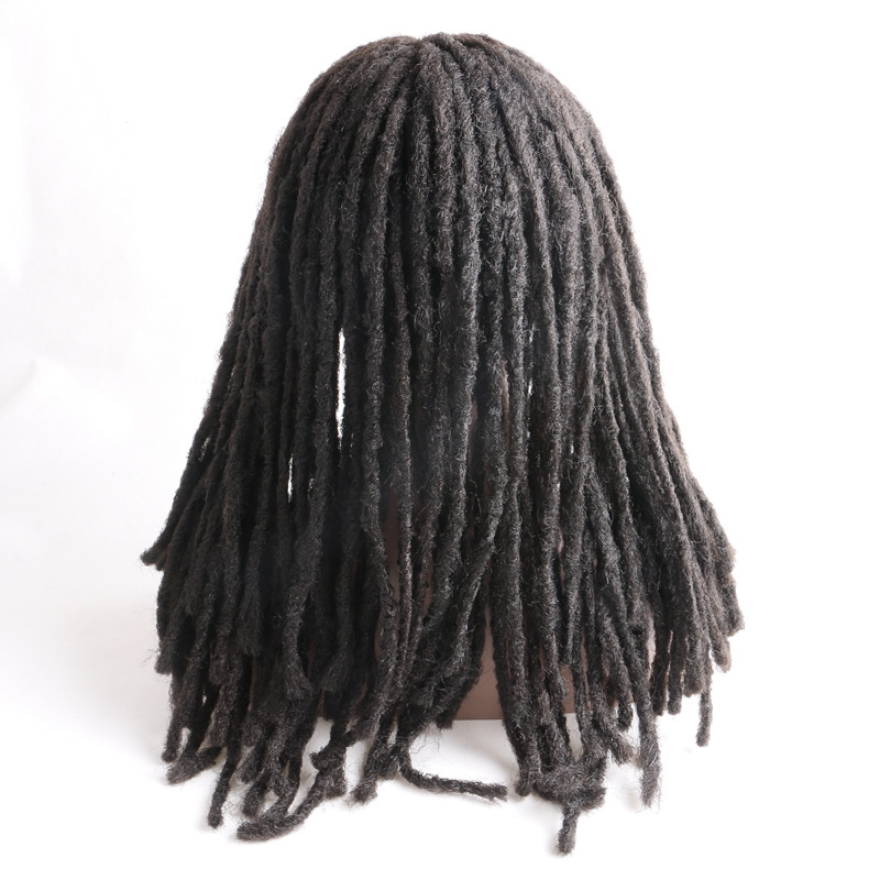 Harmony Hair 18inch Dreadlocks Synthetic Wigs for Men Dreadlock Wig Women None Lace Wigs for Black Low Temperature Synthetic