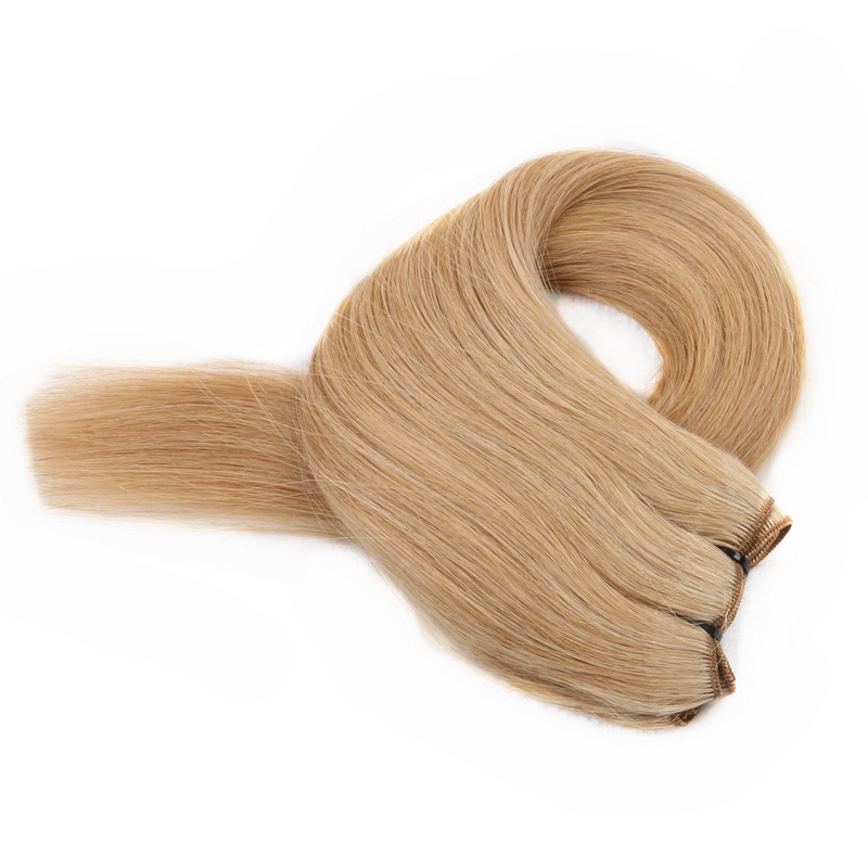 Harmony 100% cuticle aligned virgin hair Non-clips Hair Natural Straight Machine Made Remy Hair Weft Weaving