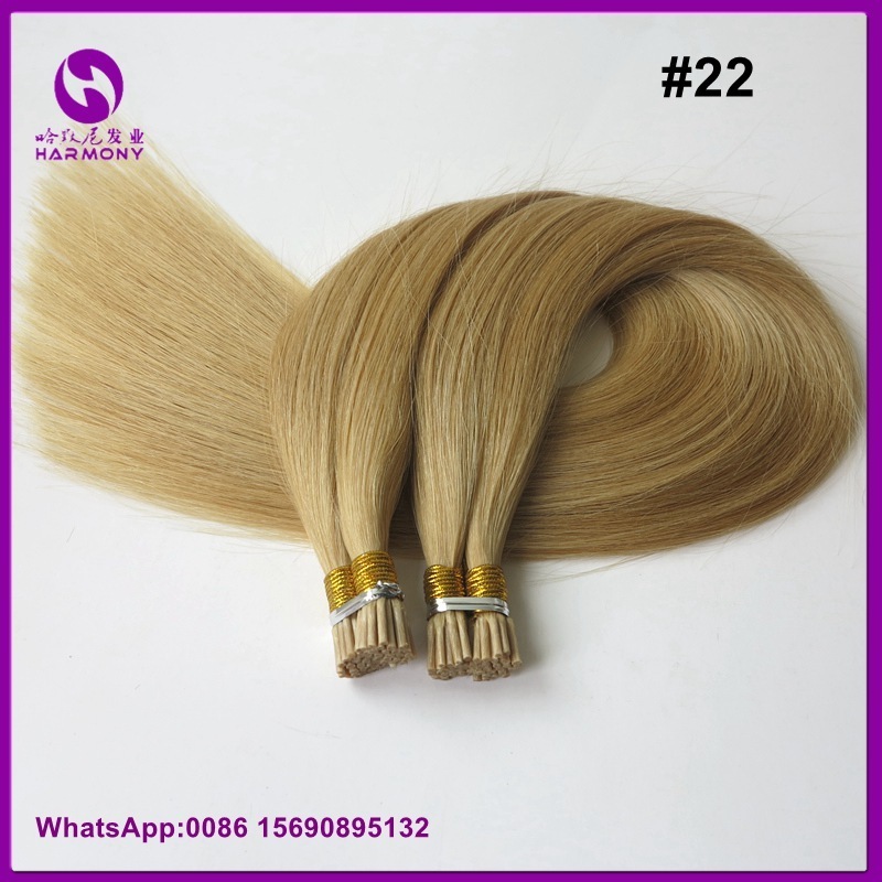 10a Full cuticle 100% indian durable remy human hair 50strands/pack 1g stick tip Italian Keratin I tip Hair Extension