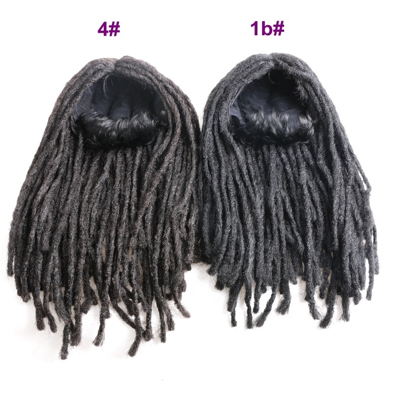 Harmony Hair 18inch Dreadlocks Synthetic Wigs for Men Dreadlock Wig Women None Lace Wigs for Black Low Temperature Synthetic