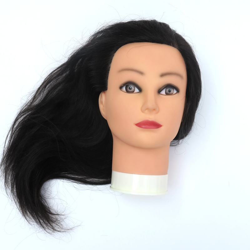 Salon Hairdrsssing Practice Human Hair Training Mannequin Head For Barber Shop