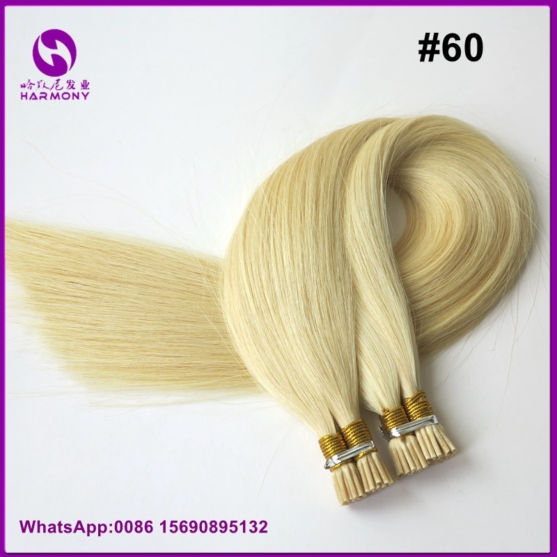 10a Full cuticle 100% indian durable remy human hair 50strands/pack 1g stick tip Italian Keratin I tip Hair Extension