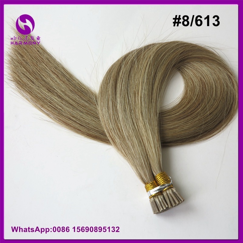 10a Full cuticle 100% indian durable remy human hair 50strands/pack 1g stick tip Italian Keratin I tip Hair Extension