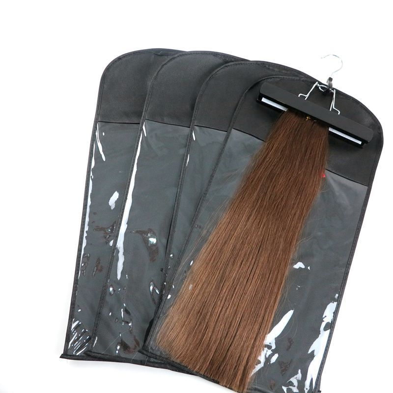 Hair Extension Packaging Dustproof PVC Bag Custom Logo Hair Extension Packaging