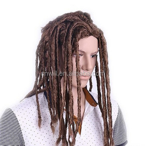 Men Dreadlocks Wig Dreadlocks Rasta Dreadlocks Hiphop Dance Synthetic Cosplay Wig Twist Braids Wig