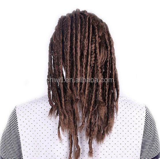 Men Dreadlocks Wig Dreadlocks Rasta Dreadlocks Hiphop Dance Synthetic Cosplay Wig Twist Braids Wig