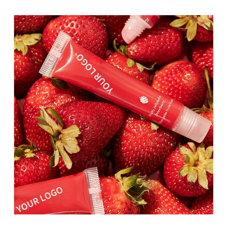 Wholesale Cosmetics Cream Lip Oils Moisturizing Jelly Tinted Squeeze Tubes Fruit Cherry Strawberry Lip Gloss