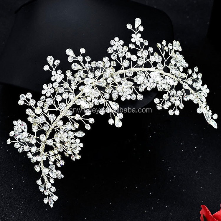 Handmade BlingBling Crystal Bridal Patches Clear Bodice Rhinestone Flower Applique Dresses Sewing On Decoration