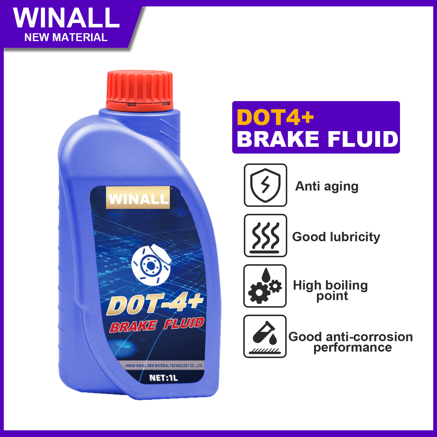 Low Price 800ml DOT 4+ synthetic Brake fluid