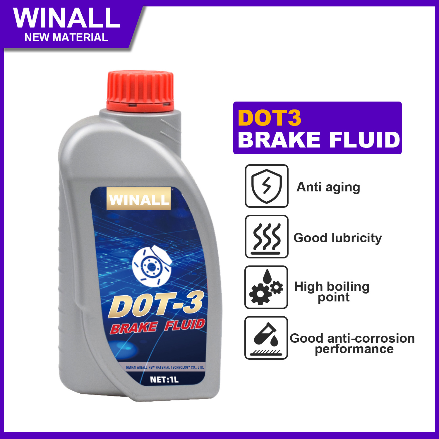 500 ml brake fluid wholesale factory dot3+ forklift clutch synthetic oil dot 3 brake fluid