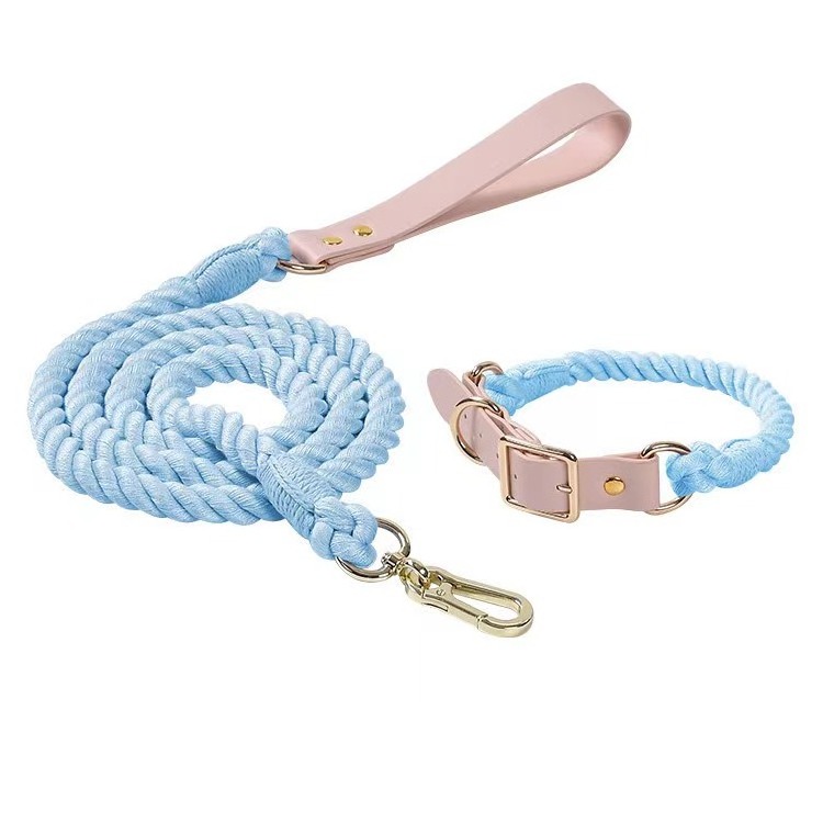 2024 new wholesale price luxury  multi color durable heavy duty cotton dog collar set