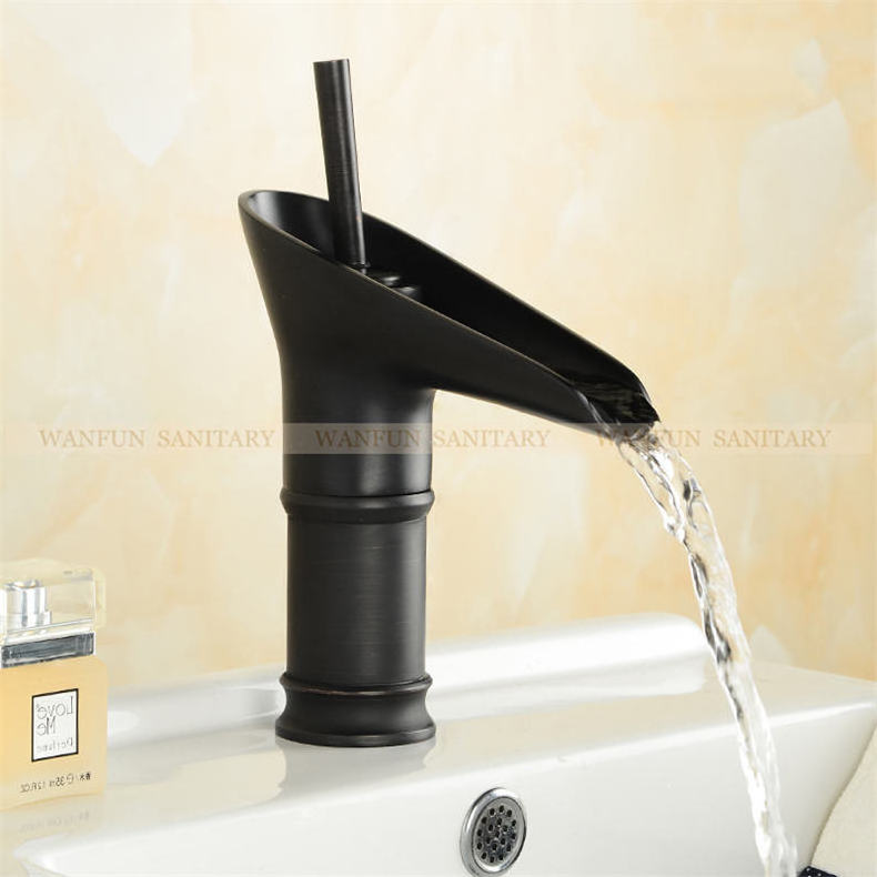 Luxury Brass Bathroom Faucet Gold Multifunctional Waterfall Basin Faucet Vanity Lavatory Toilet Washbasin Health Mixer Faucet