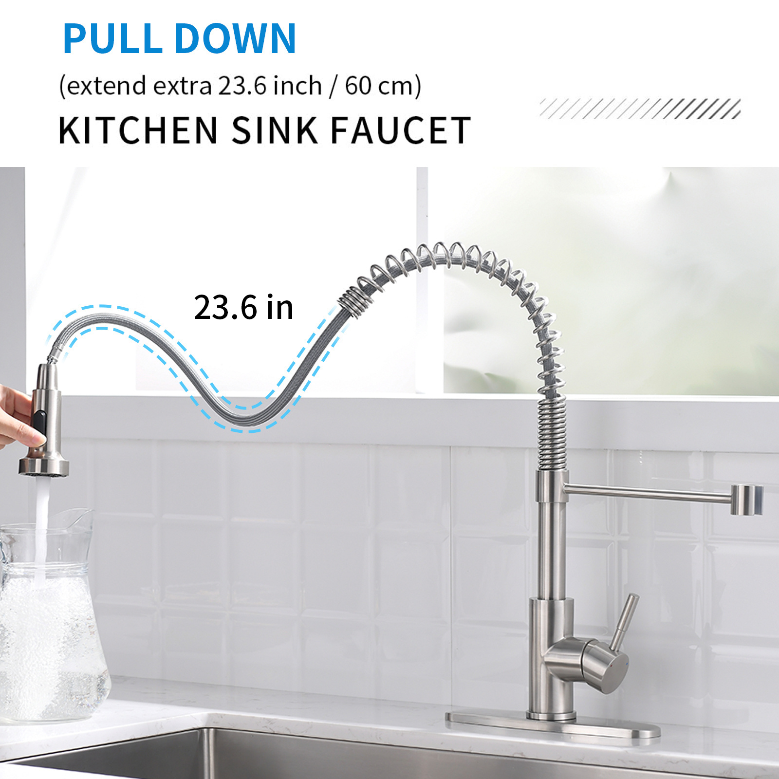 Sensor Smart Faucet Kitchen Taps Mixer Hot & Cold Water Mixers Flexible Faucet Pull Down Spout Deck-mount Kitchen Sink Faucet