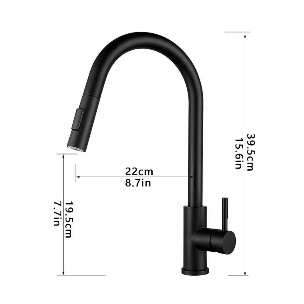 Luxury Brass Gourmet Pull Down Smart Touch Sensor Kitchen Faucet 2 Way Multifunctional Water Saving Faucet Hot Cold Mixers Tap