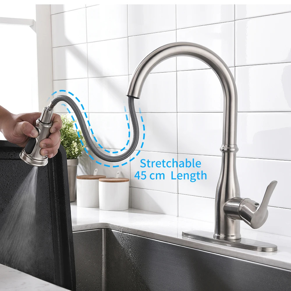 SUS304 Gourmet Kitchen Faucet Touch Sensor Smart Water Mixer Faucet Pull-down hot and cold water kitchen sink faucet