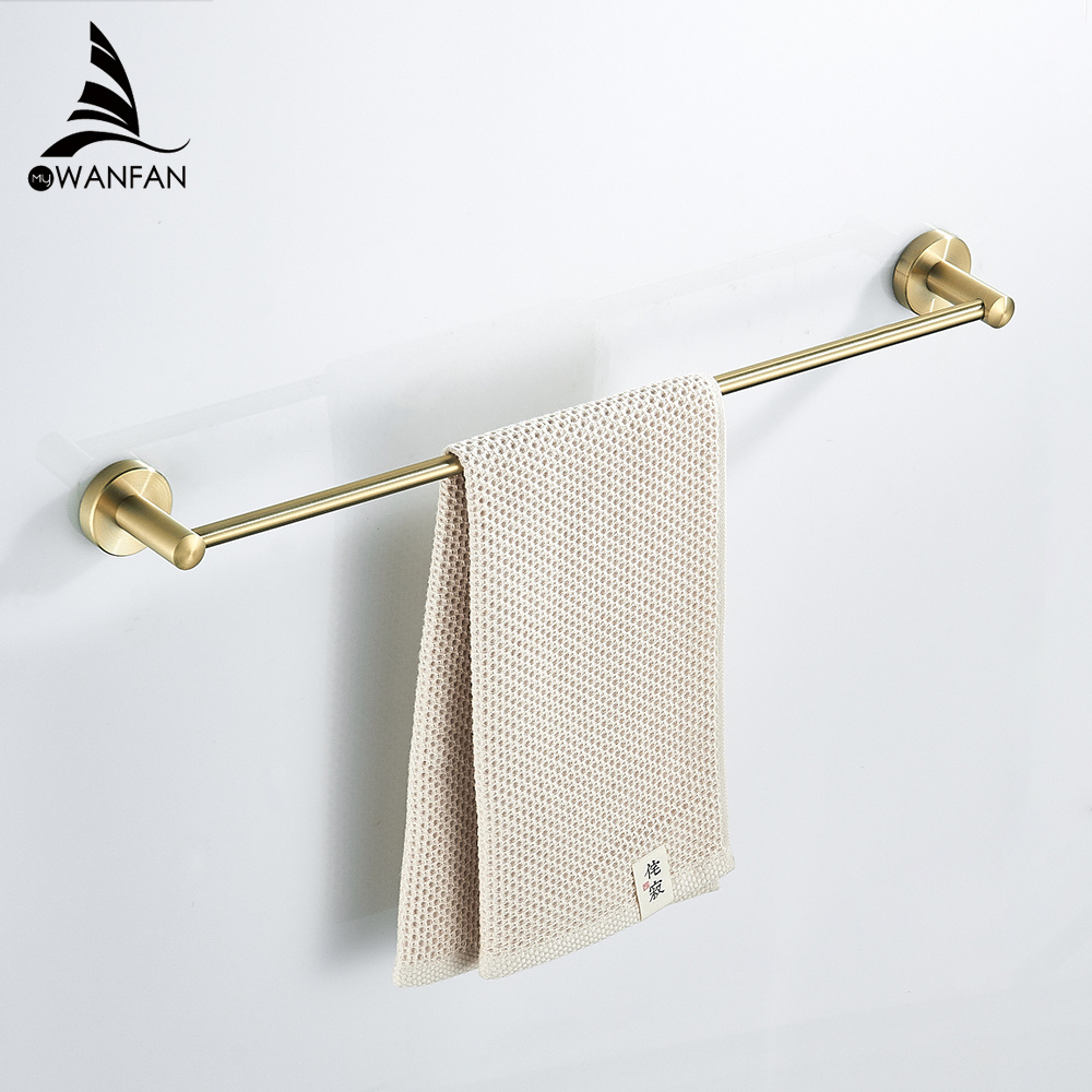 New design bathroom single  bar heated towel rail Stainless Steel Single Towel Bar / gold Finish Towel Rod / Towel Shelf 667710