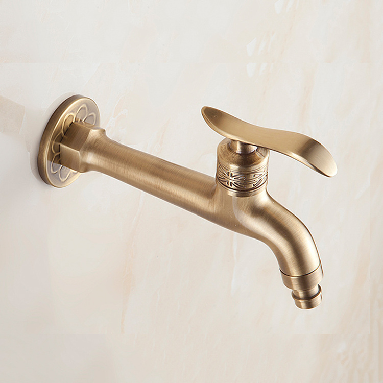 18661F High Quality wall mounted brass water tap Washing Machine Water Taps Antique bronze Brass Bibcock Faucet Machine Faucet