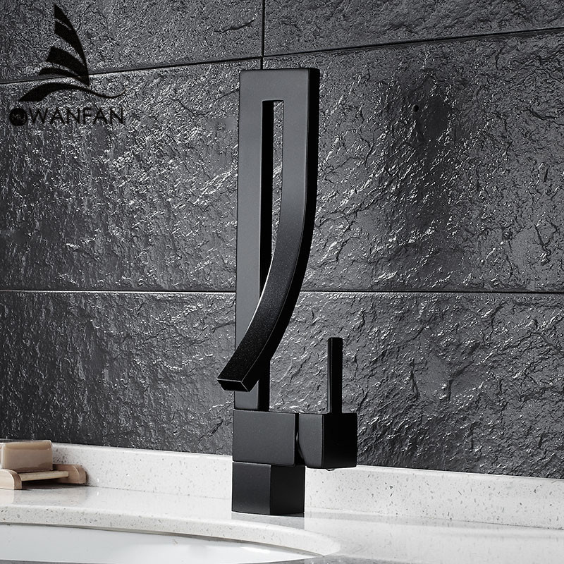 WANFAN 9060 Brass bathroom faucet accessories Basin New bathroom faucet black faucets