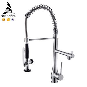 9068L Kitchen Faucet Chrome Brass Tall kitchen faucet mixer Sink Faucet Pull Down Spray Single Handle Swivel Spout Mixer Taps