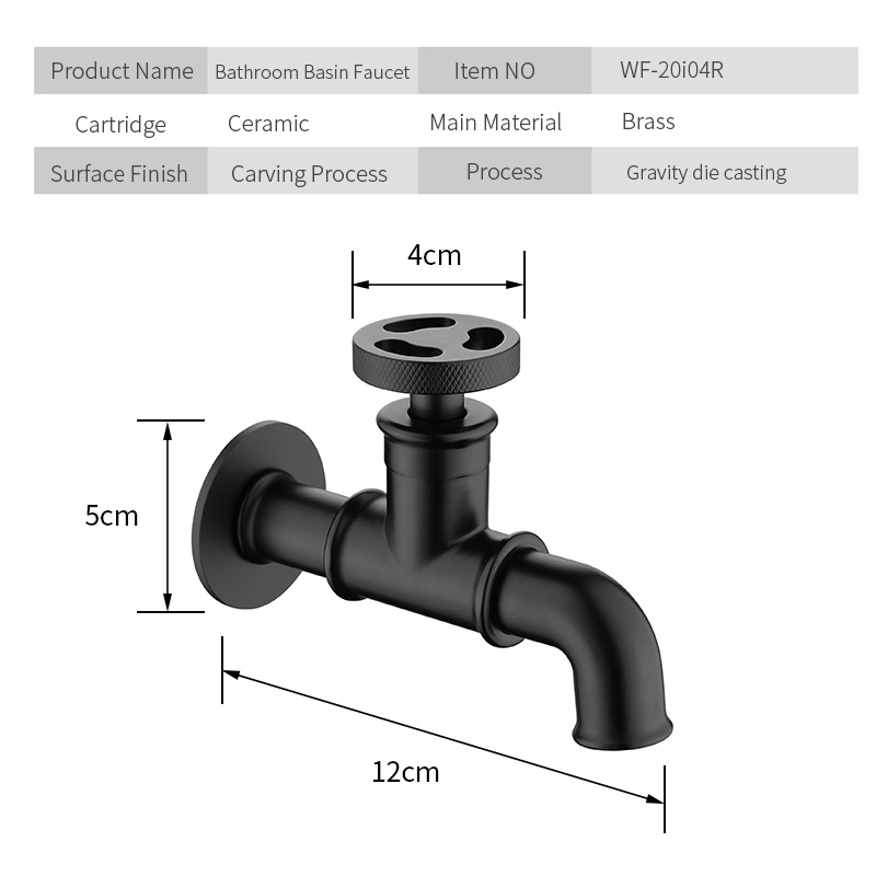 WANFAN Wall Mount Outdoor Garden Tap 20i04 Retro Euro Matte Toilet Mop Small Faucet Washing Machine Faucet