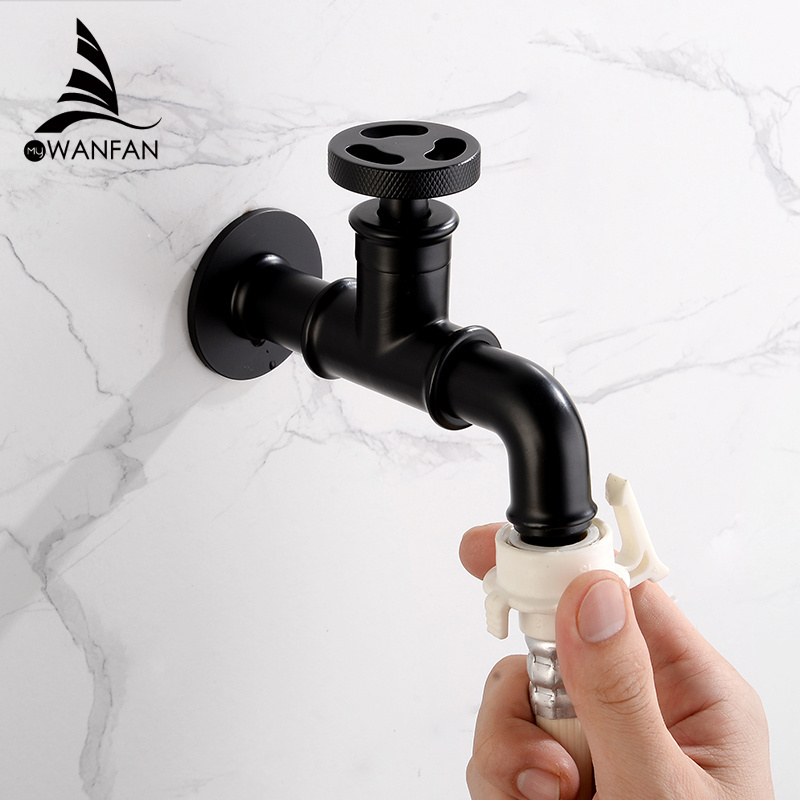 WANFAN Wall Mount Outdoor Garden Tap 20i04 Retro Euro Matte Toilet Mop Small Faucet Washing Machine Faucet