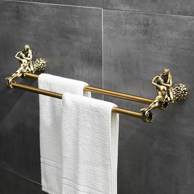 MB-0818B  WANFAN Wall Mounted Double towel bar rack for bathroom, bathroom towel bar set towel bar