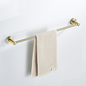 New design bathroom single  bar heated towel rail Stainless Steel Single Towel Bar / gold Finish Towel Rod / Towel Shelf 667710