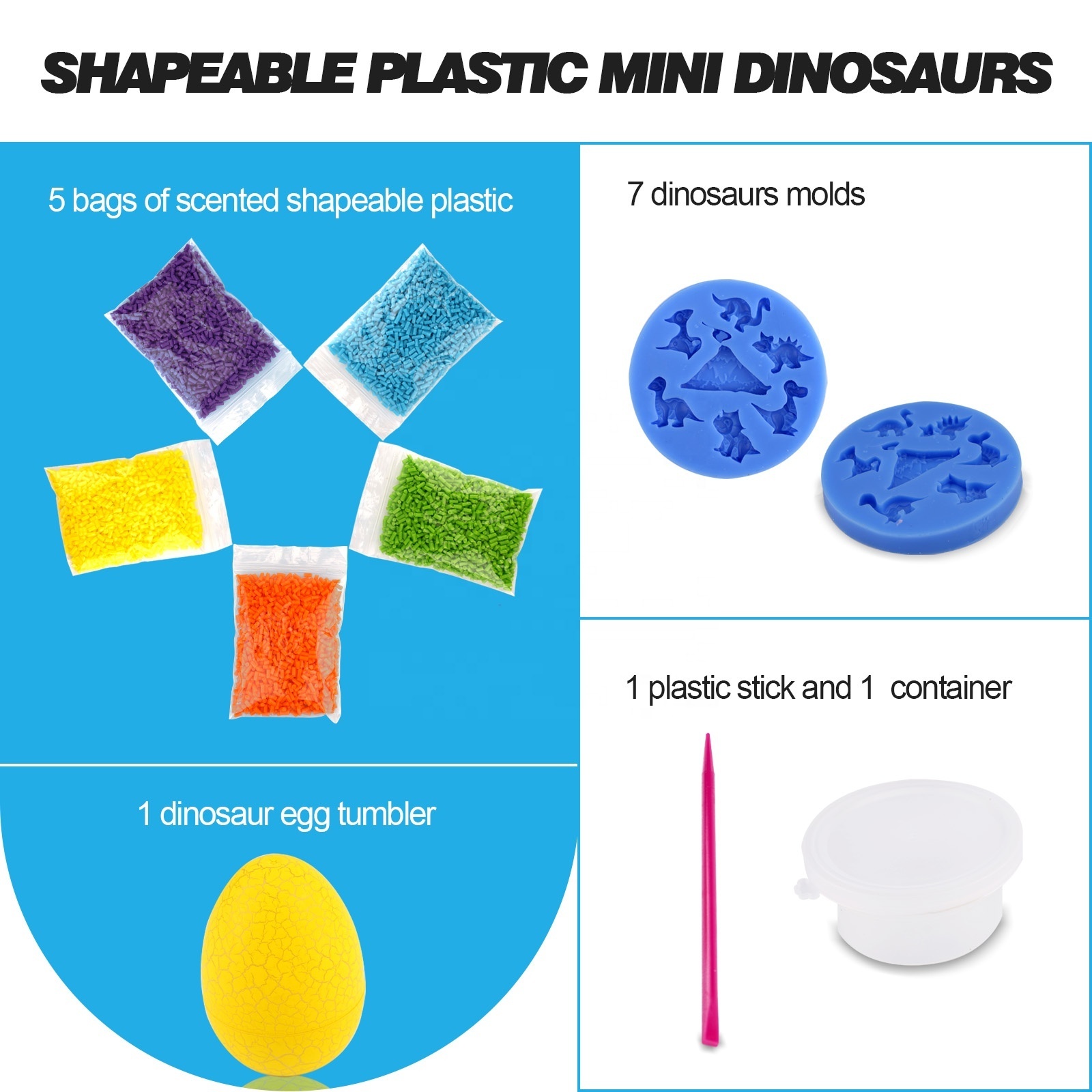 Hot sale Brand TBC The Best Crafts Hot Selling Reusable Plastic Clay Non-toxic Fast Dry Plastic Ornaments Dinosaur Toys for Kids