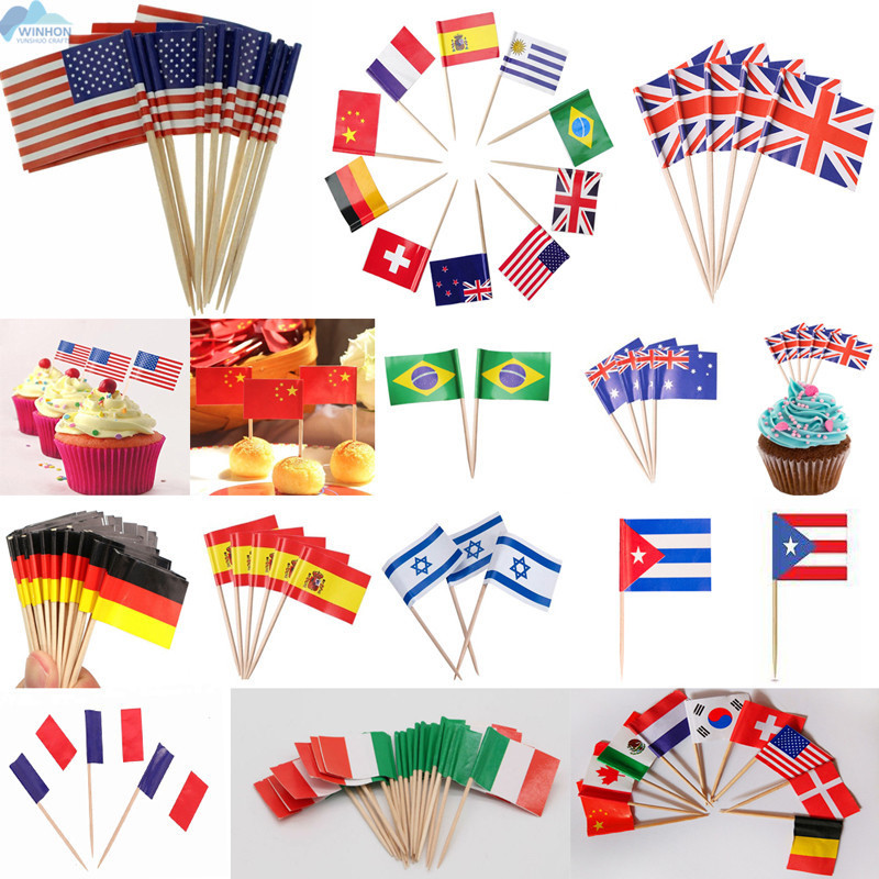 Guatemala Flag Guatemalan Toothpick Flags Cocktail Small Mini Stick Cupcake  Guatemala Toothpick Flag