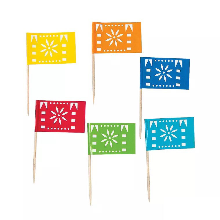 Customized Burger Picks Personalized Toothpick Flag With Logo Printing