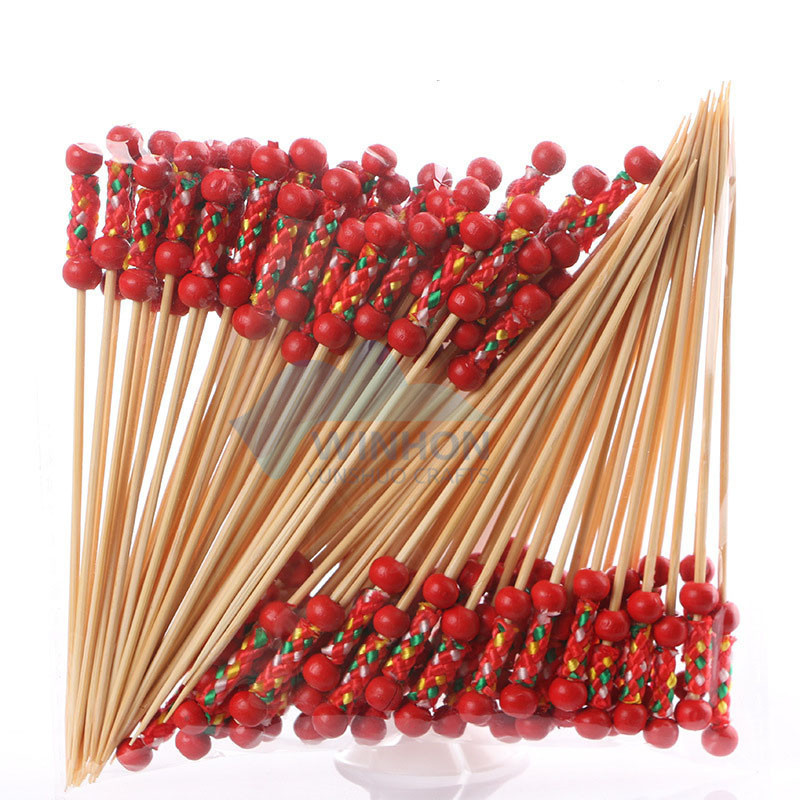 Creative Bamboo Wood Decorative Party Toothpick Kids Lunch Accessories Fruit Picks Burger Skewers