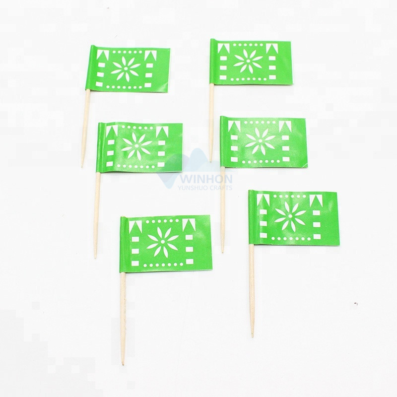 Customized Burger Picks Personalized Toothpick Flag With Logo Printing