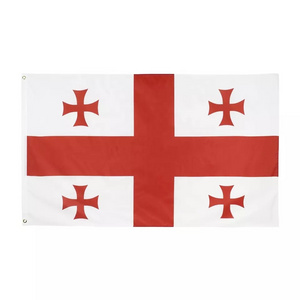 Ready To Ship 3x5 Ft 90x150cm geo ge Georgia flag  Georgia Flag Georgian Banner Custom Logo Decoration Team Pennant Flag