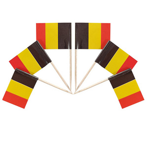 Promotion custom All countries toothpick paper Flag Small Mini Cupcake  Toppers Belgium Toothpick Flags