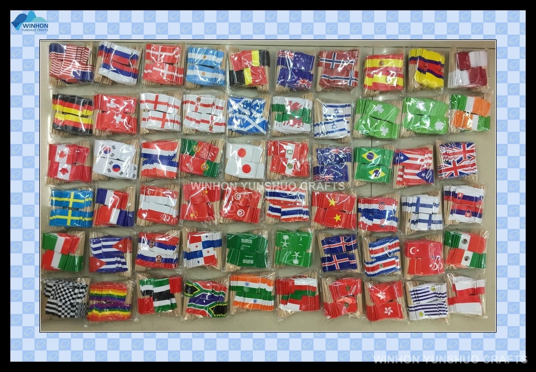 Toothpick Flag Small Mini Cocktail Cupcakes card Stick Flags all countries toothpicks National Country flags