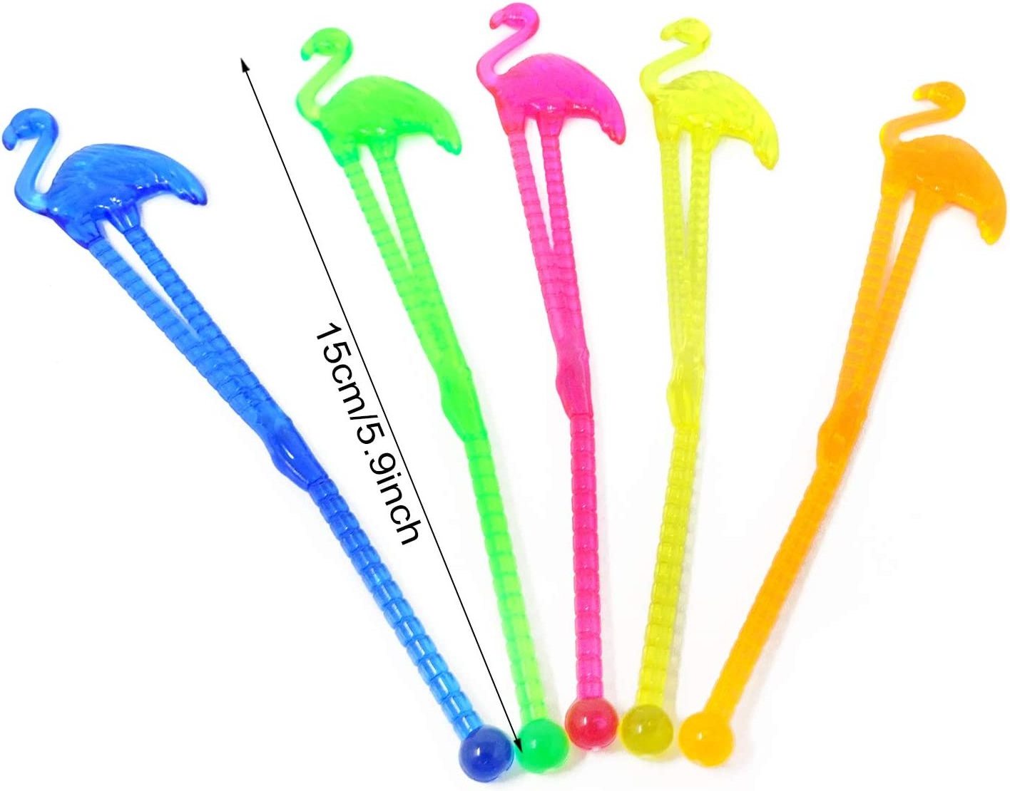 Customized plastic cocktail stirrers and bar picks Swizzle Sticks Plastic Pink Tropical Flamingo Stir Swizzle Sticks