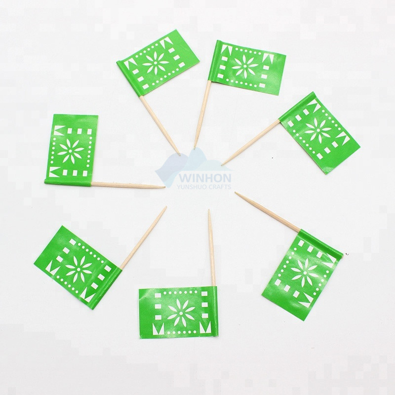 Customized Burger Picks Personalized Toothpick Flag With Logo Printing