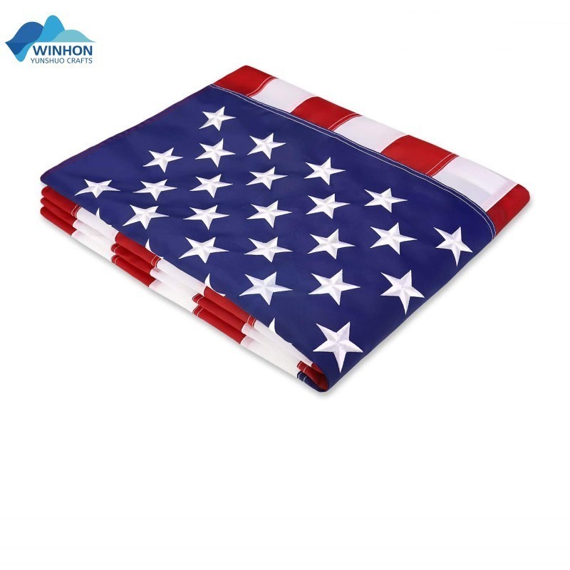 3x5 ft American Flag Longest Lasting US Flag Made from Nylon Embroidered Stars Sewn Stripes for Outdoors and indoors  USA Flag