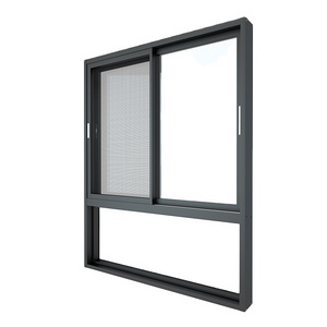 8 Flat Slim25 Two Three Rail Sliding Window Aluminum Alloy Broken Bridge Door Window System Sound Insulation Seal Balcony Window